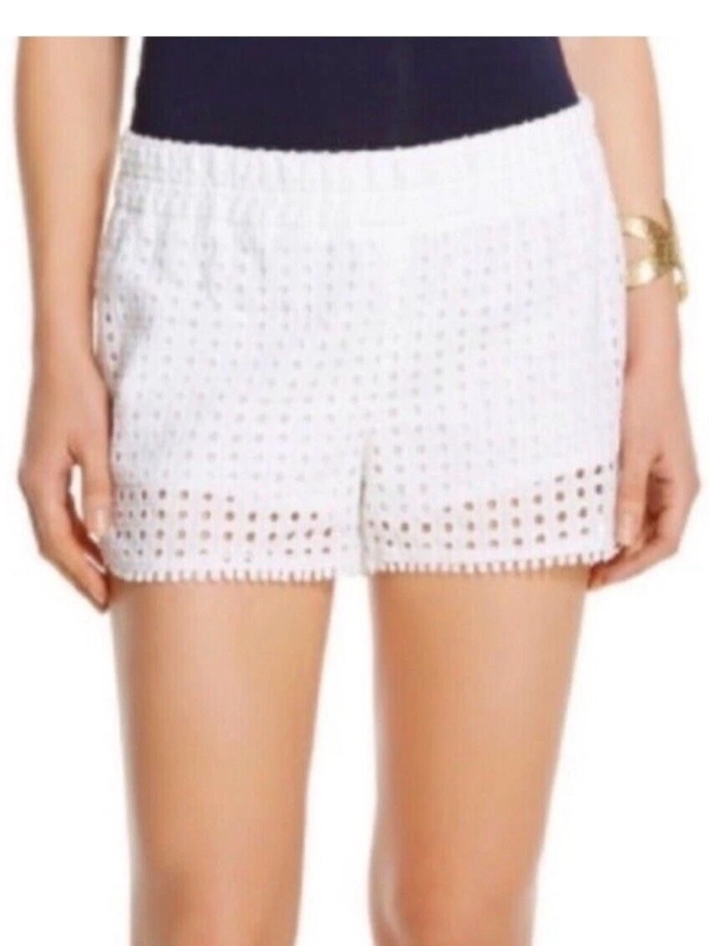 Lilly Pulitzer for Target Women’s White Eyelet Lined Lace Chino Shorts Size S